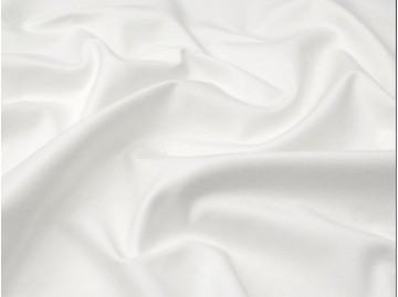 Organic Cotton White Poplin Fabric, 150cm  